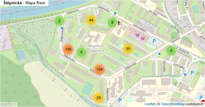 Štěpnická - mapa firem
