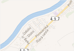 Trávníky v obci Uherské Hradiště - mapa ulice