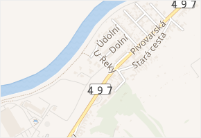 U Řeky v obci Uherské Hradiště - mapa ulice