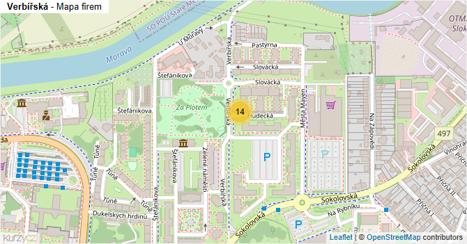 Verbířská - mapa firem