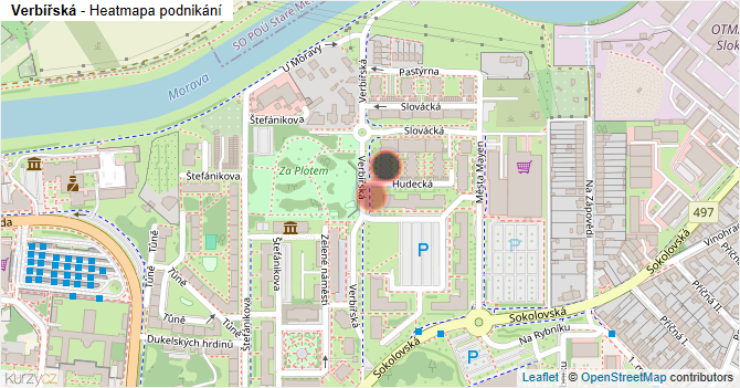 Verbířská - mapa podnikání