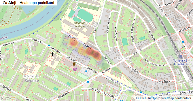 Za Alejí - mapa podnikání