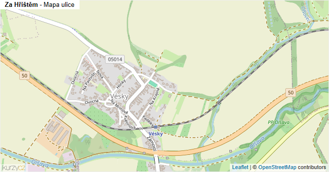 Za Hřištěm - mapa ulice