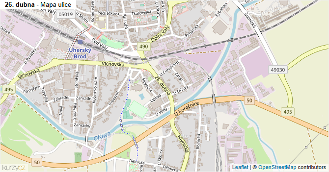 26. dubna - mapa ulice