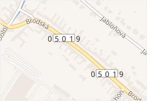 Brodská v obci Uherský Brod - mapa ulice