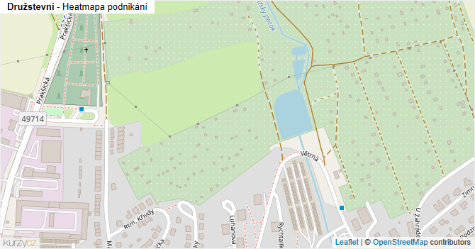 Družstevní - mapa podnikání
