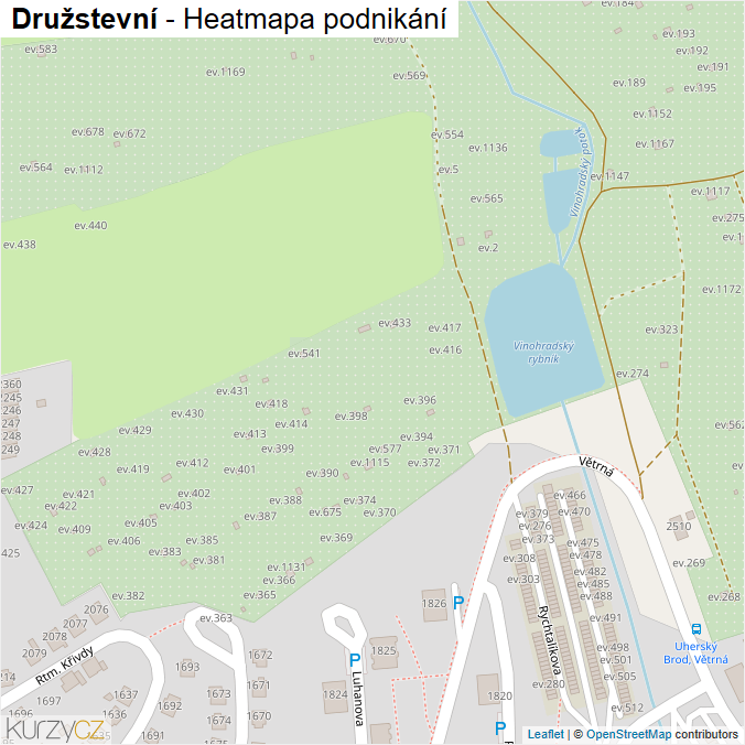 Mapa Družstevní - Firmy v ulici.