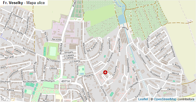 Fr. Veselky - mapa ulice