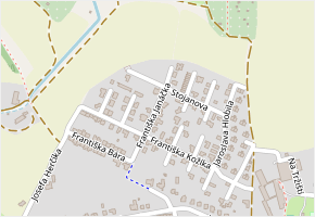 Františka Janáčka v obci Uherský Brod - mapa ulice