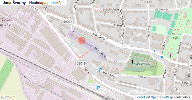Jana Švermy - mapa podnikání
