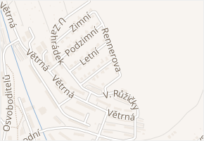 Jarní v obci Uherský Brod - mapa ulice