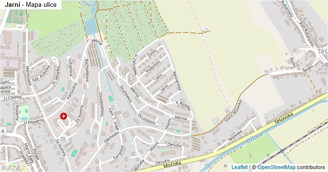 Jarní - mapa ulice