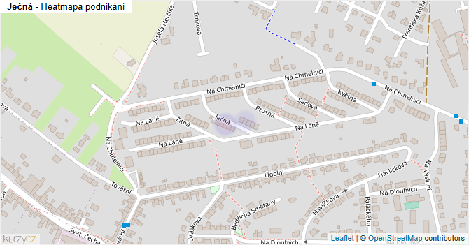Ječná - mapa podnikání