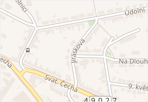Jiráskova v obci Uherský Brod - mapa ulice