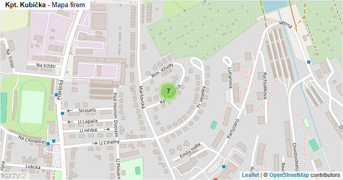 Kpt. Kubíčka - mapa firem