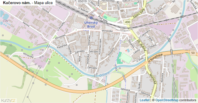 Kučerovo nám. - mapa ulice
