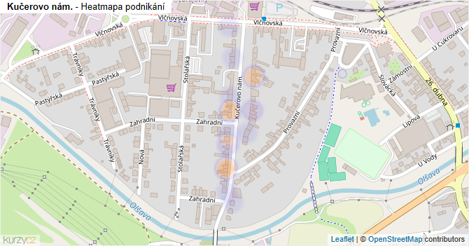 Kučerovo nám. - mapa podnikání