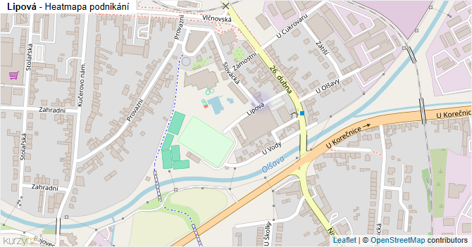 Lipová - mapa podnikání