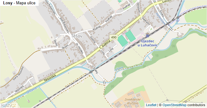 Losy - mapa ulice
