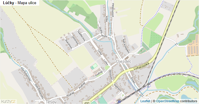 Lúčky - mapa ulice
