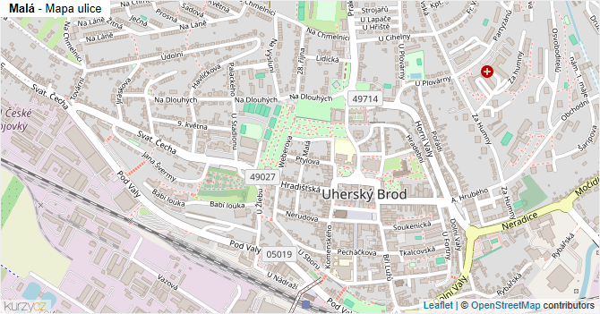 Malá - mapa ulice