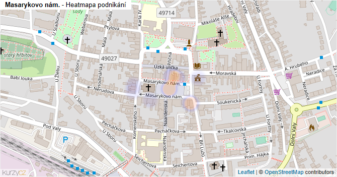 Masarykovo nám. - mapa podnikání