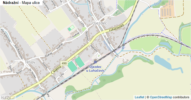 Nádražní - mapa ulice