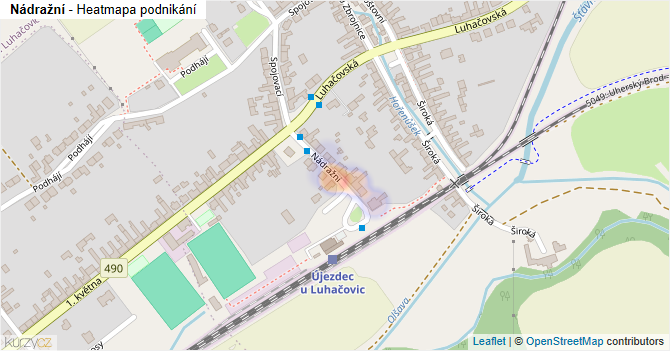 Nádražní - mapa podnikání