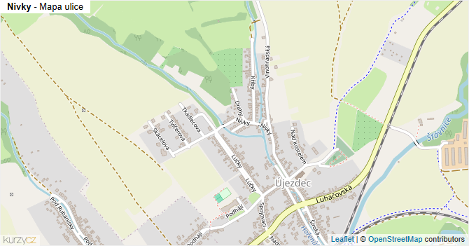 Nivky - mapa ulice