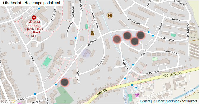 Obchodní - mapa podnikání