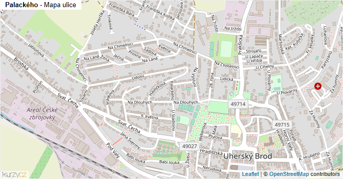 Palackého - mapa ulice