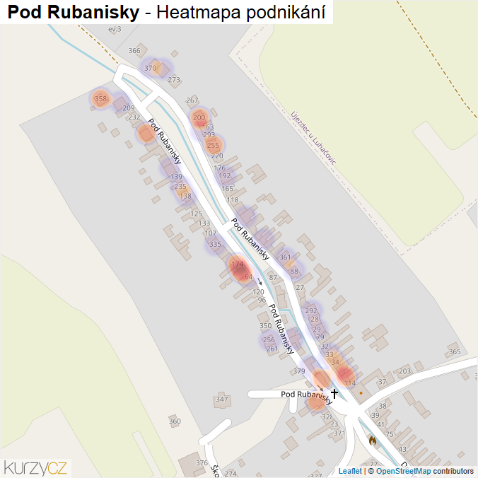 Mapa Pod Rubanisky - Firmy v ulici.