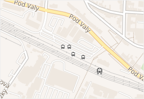 Pod Valy v obci Uherský Brod - mapa ulice