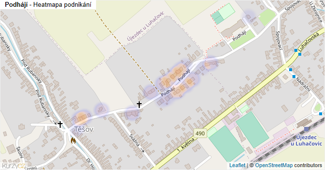 Podhájí - mapa podnikání