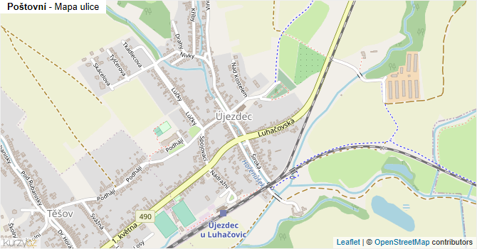 Poštovní - mapa ulice