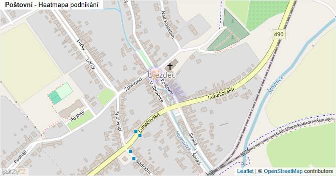Poštovní - mapa podnikání