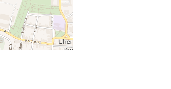 Ptylova v obci Uherský Brod - mapa ulice