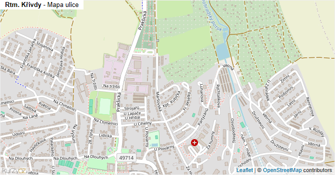 Rtm. Křivdy - mapa ulice