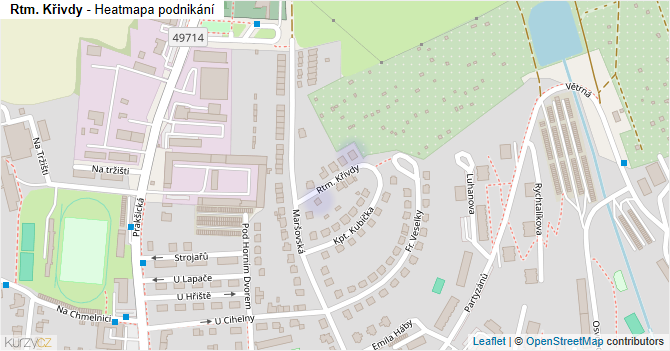 Rtm. Křivdy - mapa podnikání