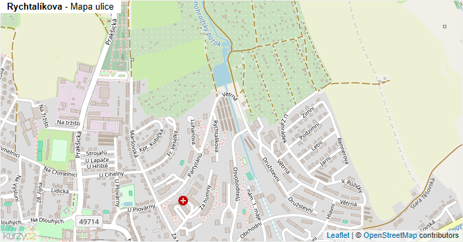 Rychtalíkova - mapa ulice