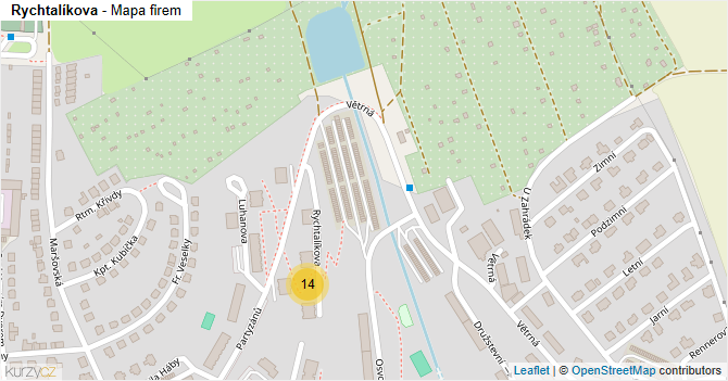 Rychtalíkova - mapa firem