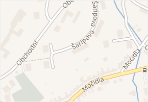 Šaripova v obci Uherský Brod - mapa ulice