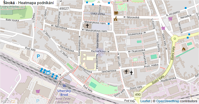 Široká - mapa podnikání
