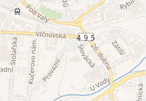 Slovácké nám. v obci Uherský Brod - mapa ulice