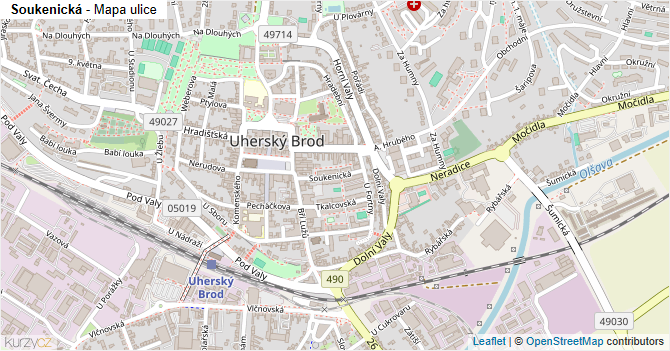 Soukenická - mapa ulice