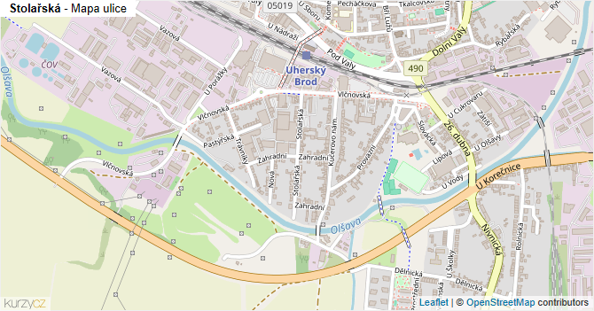 Stolařská - mapa ulice