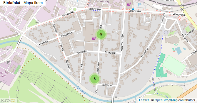 Stolařská - mapa firem