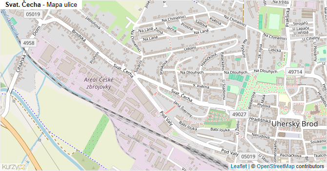 Svat. Čecha - mapa ulice