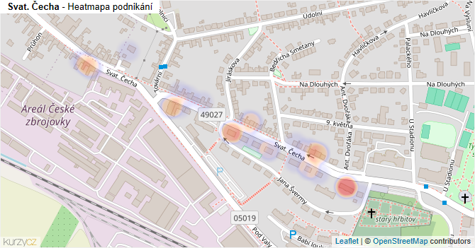 Svat. Čecha - mapa podnikání