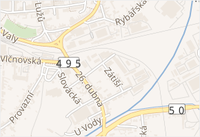 U Cukrovaru v obci Uherský Brod - mapa ulice